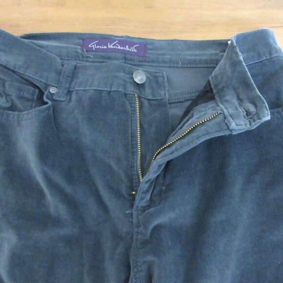 Gloria Vanderbilt Womens Pants Sz8 Average 5-Pocket Gray Corduroy Cotton Stretch - Picture 6 of 8